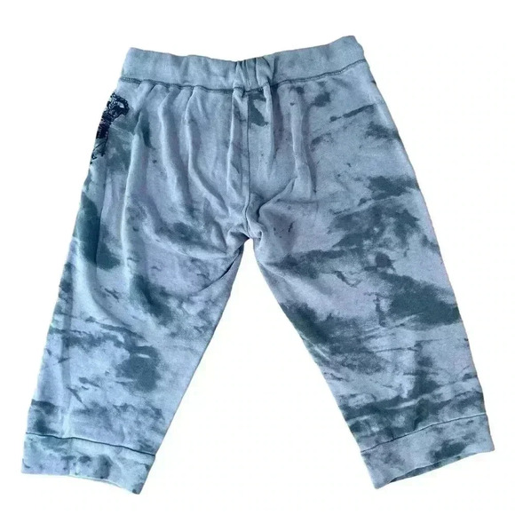 VTG baggy 2000 Y2K Seven lounge low blue gray drawstring capri joggers M - Picture 2 of 4